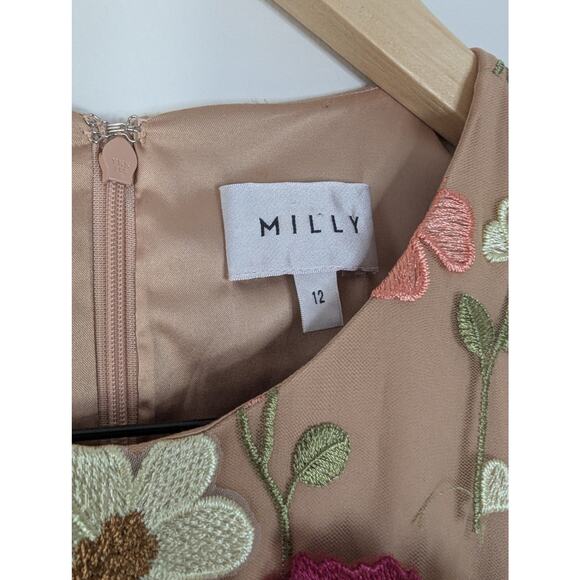 Milly Hannah Embroidered Floral Sleeveless Mini Dress (Altered) - Picture 6 of 11